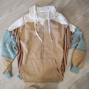 BKE Cream Textured Hoodie
